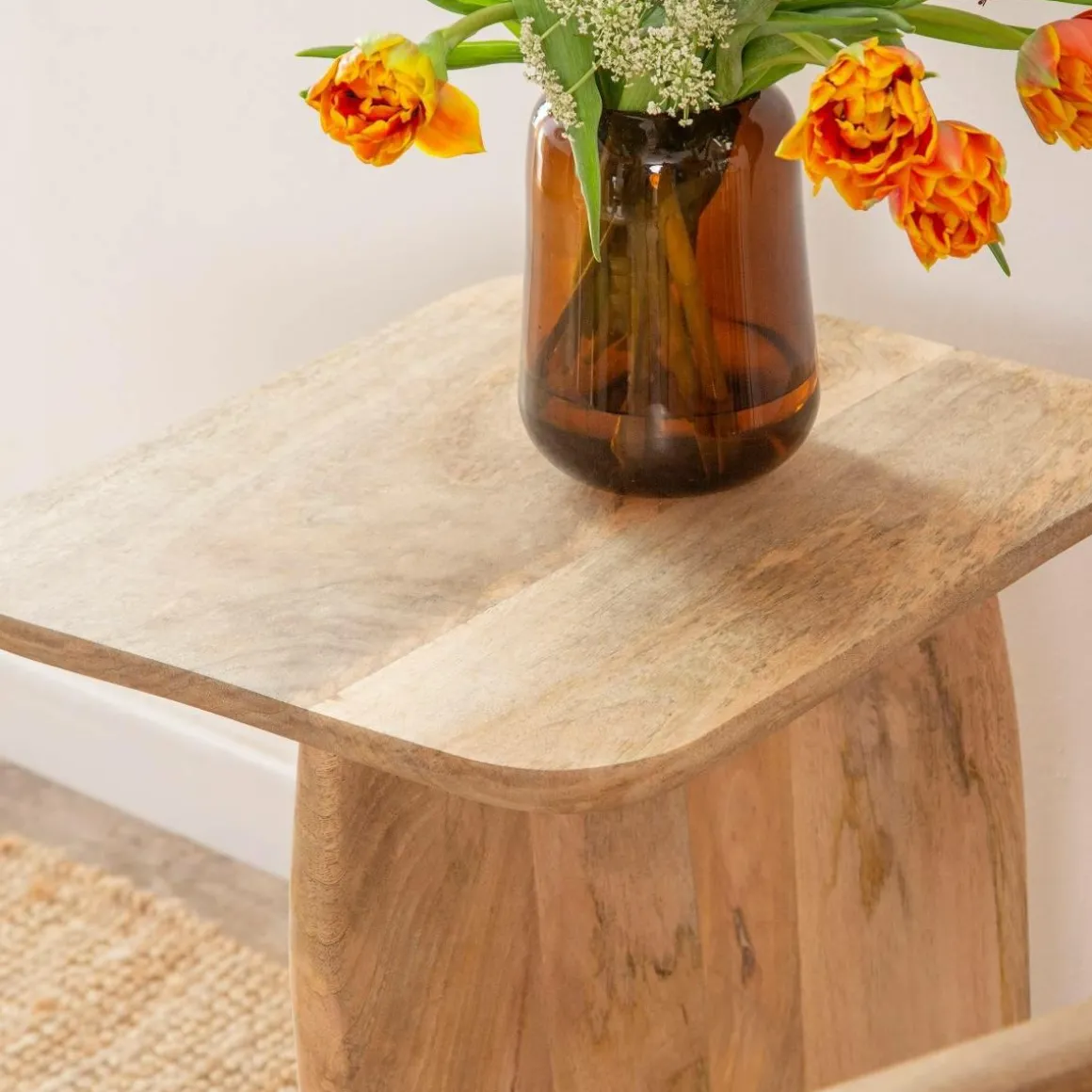 Set de 2 tables basses en bois de manguier Tom