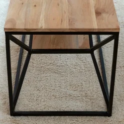 Table basse à  double plateau en bois d'acacia Flavia