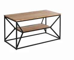 Table basse à  double plateau en bois d'acacia Flavia