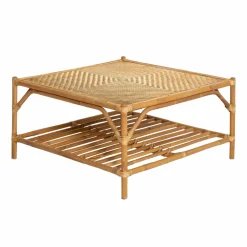 Table basse carrée en bambou Célestin