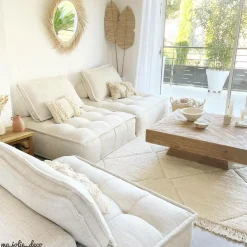 Table basse carrée en bois recyclé Blaise