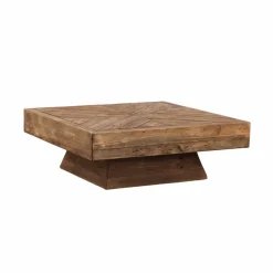 Table basse carrée en bois recyclé Blaise