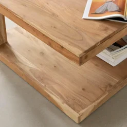 Table basse carrée en bois d'acacia Caël