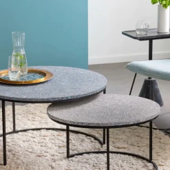 Table basse gigogne effet terrazzo Armand