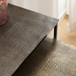 Table basse gigogne en aluminium Roxanne