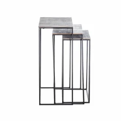 Table basse gigogne en aluminium Roxanne