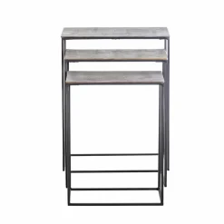 Table basse gigogne en aluminium Roxanne