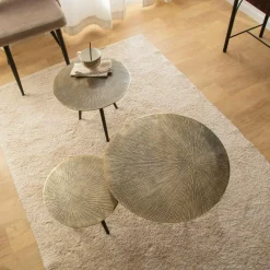 Table basse gigogne en aluminium Aurèle