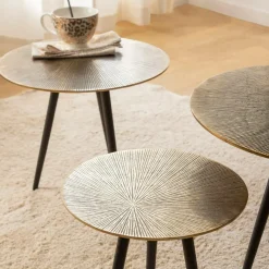 Table basse gigogne en aluminium Aurèle