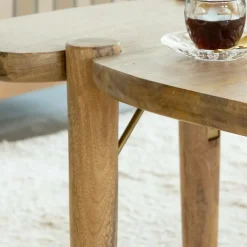 Table basse vague en bois de manguier Zola