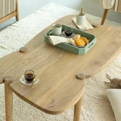 Table basse vague en bois de manguier Zola