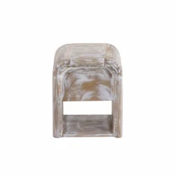 Table de chevet blanchie en bois de manguier Gilda