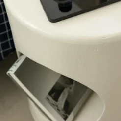 Table de chevet en bois blanc peint Amelie