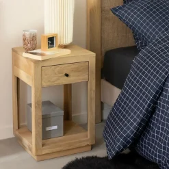 Table de chevet en bois de manguier Amara