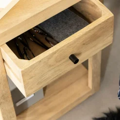 Table de chevet en bois de manguier Amara