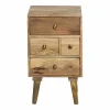Table de chevet en bois de manguier 4 tiroirs Maëva
