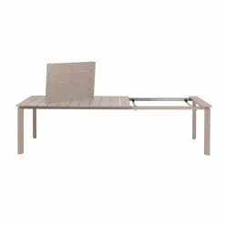 Table de jardin en aluminium taupe Kaïa