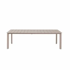 Table de jardin en aluminium taupe Kaïa