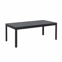 Table de jardin en aluminium rectangulaire gris Kaïa