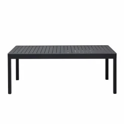 Table de jardin en aluminium rectangulaire gris Kaïa