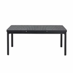 Table de jardin en aluminium gris foncé Kaïa