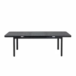 Table de jardin en aluminium gris foncé Kaïa