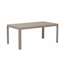 Table de jardin rectangulaire en aluminium taupe Kaïa