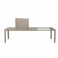 Table de jardin rectangulaire en aluminium taupe Kaïa