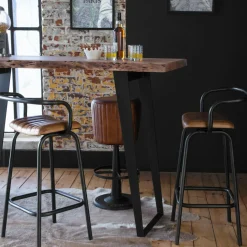 Table haute en bois d'acacia Tree