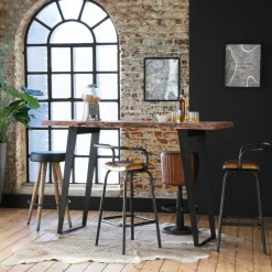 Table haute en bois d'acacia Tree