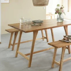 Table haute en bois d'acacia Orane