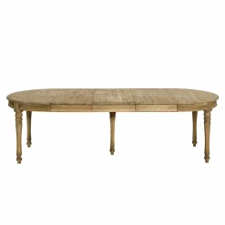 Table à manger avec allonges en bois recyclé Garance