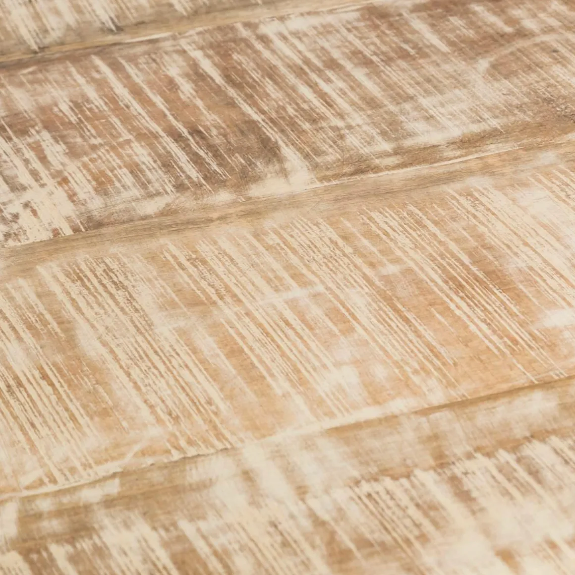 Table à manger avec allonges en bois de manguier et métal Locker