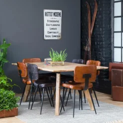 Table à manger avec allonges en bois de manguier Wood