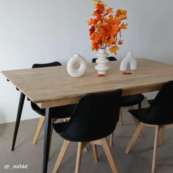 Table à manger avec allonges en bois de manguier Pia