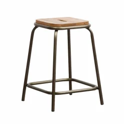Tabouret écolier métal et bois petit modèle Marcus