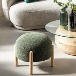 Tabouret en tissu bouclette Nério