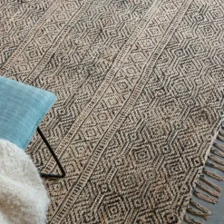 Tapis en jute et coton Antonia