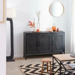 Tapis en jute et coton Mathilde