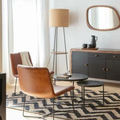 Tapis en jute et coton Mathilde