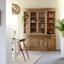 Vaisselier arrondi en bois recyclé Garance