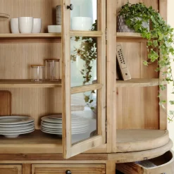 Vaisselier arrondi en bois recyclé Garance