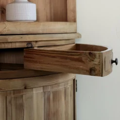 Vaisselier arrondi en bois recyclé Garance