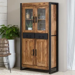 Vaisselier en bois d'acacia Havana