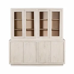 Vaisselier en bois de manguier blanchi Alison