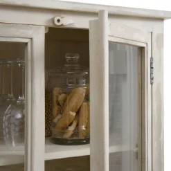 Vaisselier en bois de manguier blanchi Cuzco