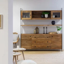 Vaisselier en bois recyclé 190cm Blaise