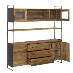 Vaisselier en bois recyclé 190cm Blaise