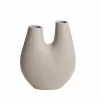 Vase beige 2 tiges en aluminium Tulipa
