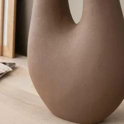 Vase marron 2 tiges en aluminium Tulipa